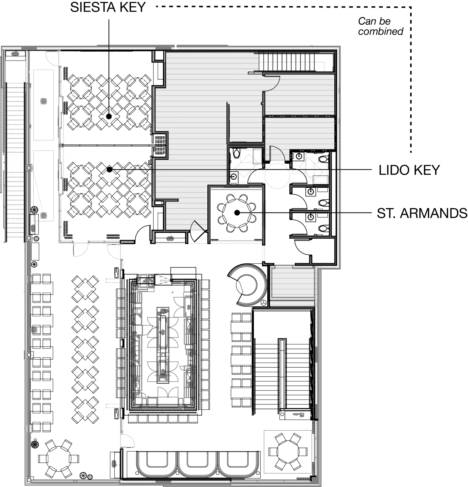 Sarasota Private Dining Layout