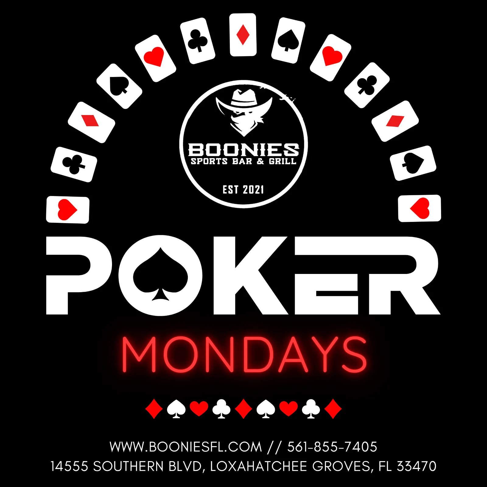 Poker Night Mondays at 7pm