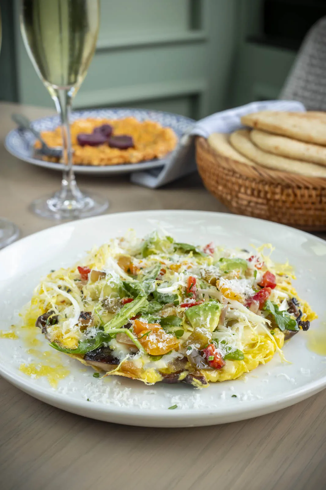 Mushroom frittata from Del Mar Naples