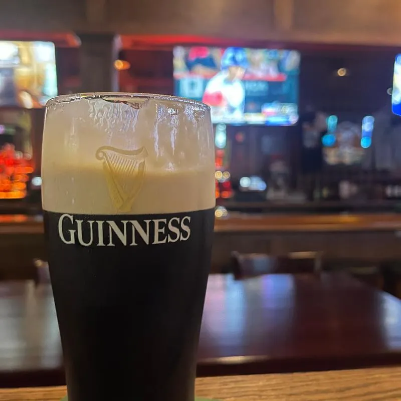 Glass of Guinness.