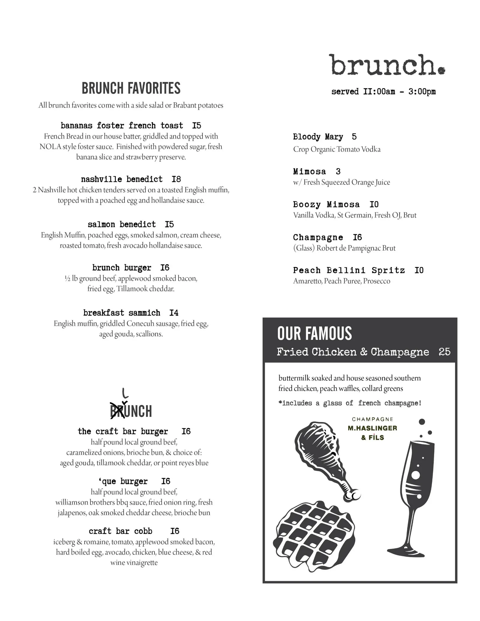 Fried chicken and champagne, y'all! Peach Waffles and tasty Brunch Breakfast Favorites Destin HIghway 98 Okaloosa Sunday