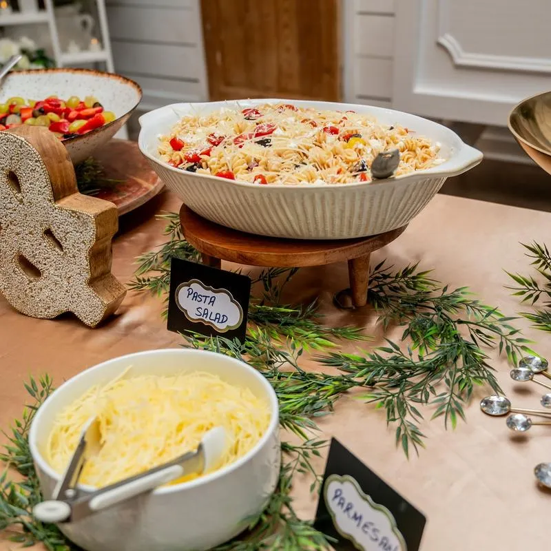 Prepared food on the table.