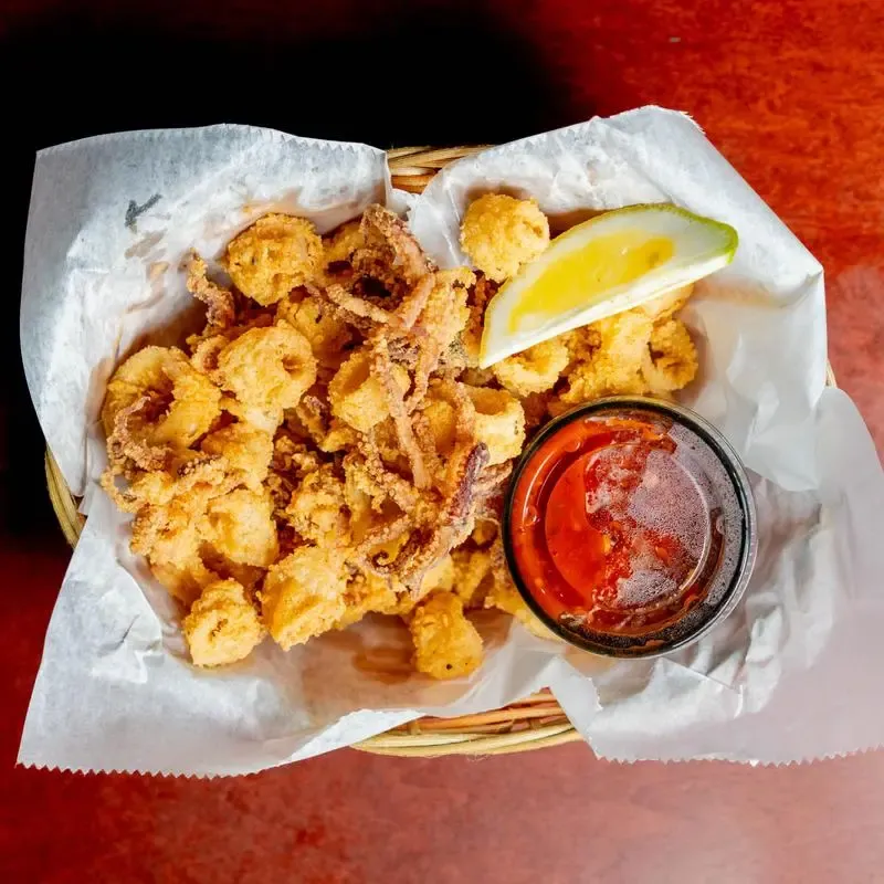 Fried calamari with marinara