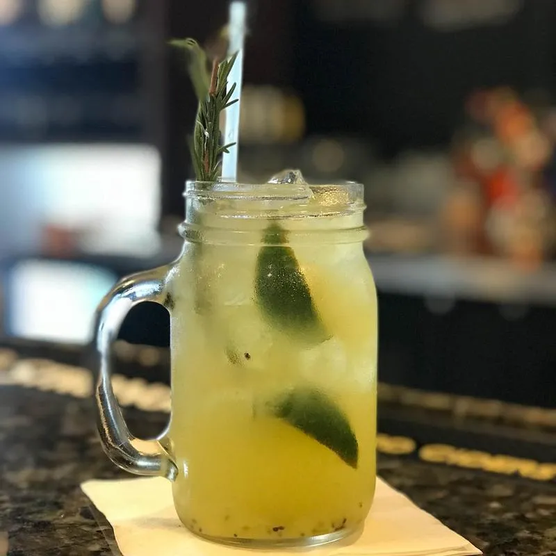 Hole 19 Green Tonic cocktail, fresh kiwi puree, scratch cocktail