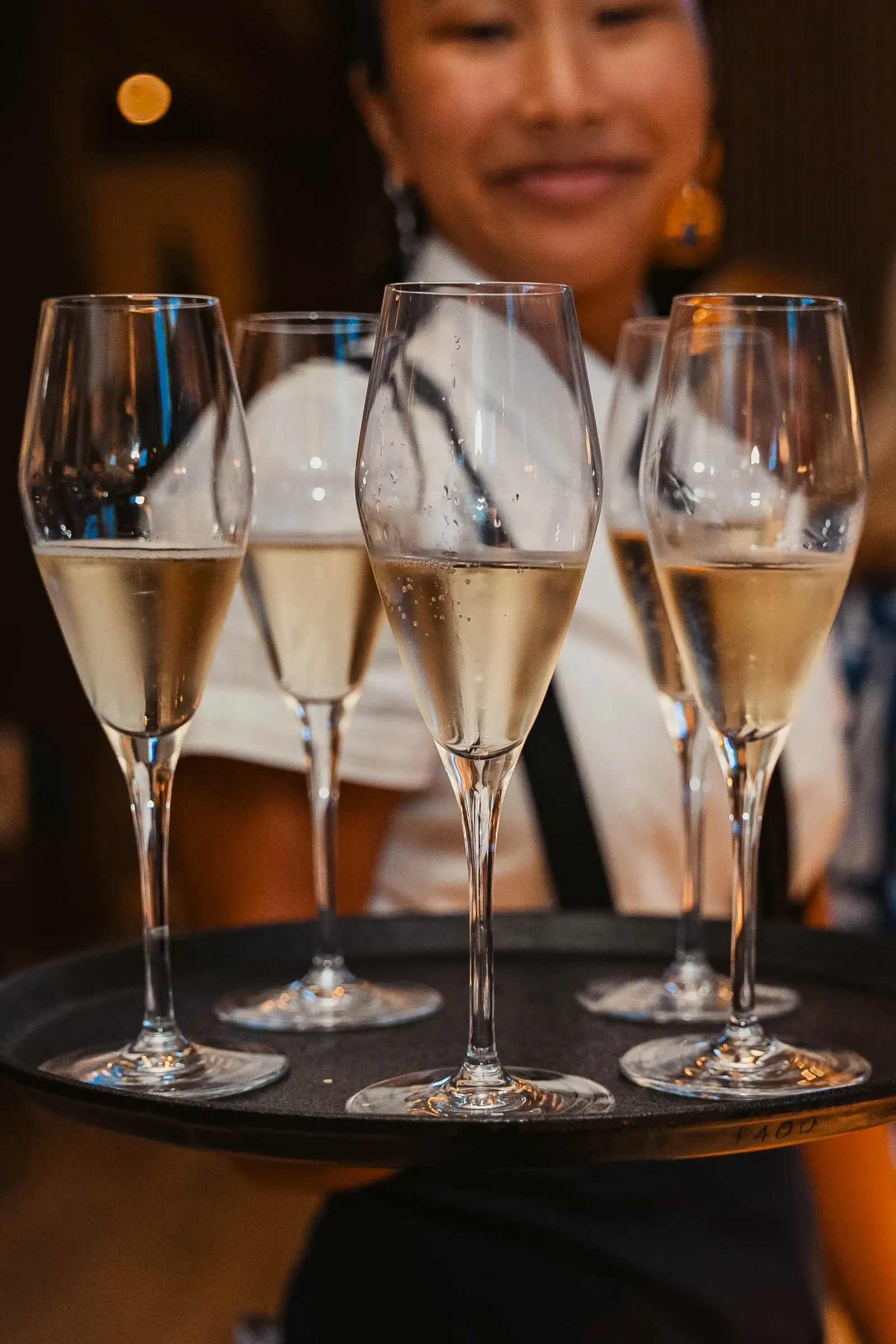 Elegant champagne service at private event - The Jupiter Grill, Jupiter, FL