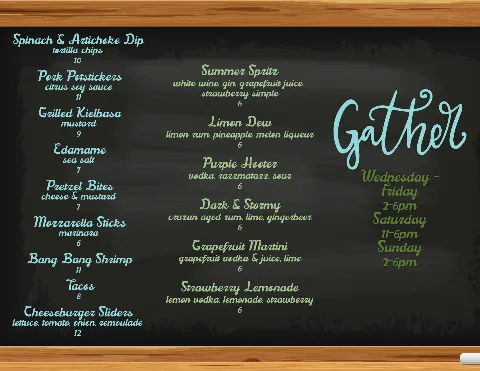 Gather at Valencia Trails, food