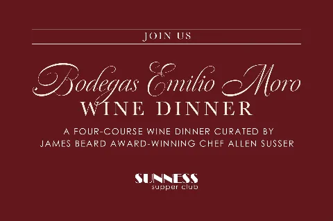Bodegas Emilio Moro Wine Dinner