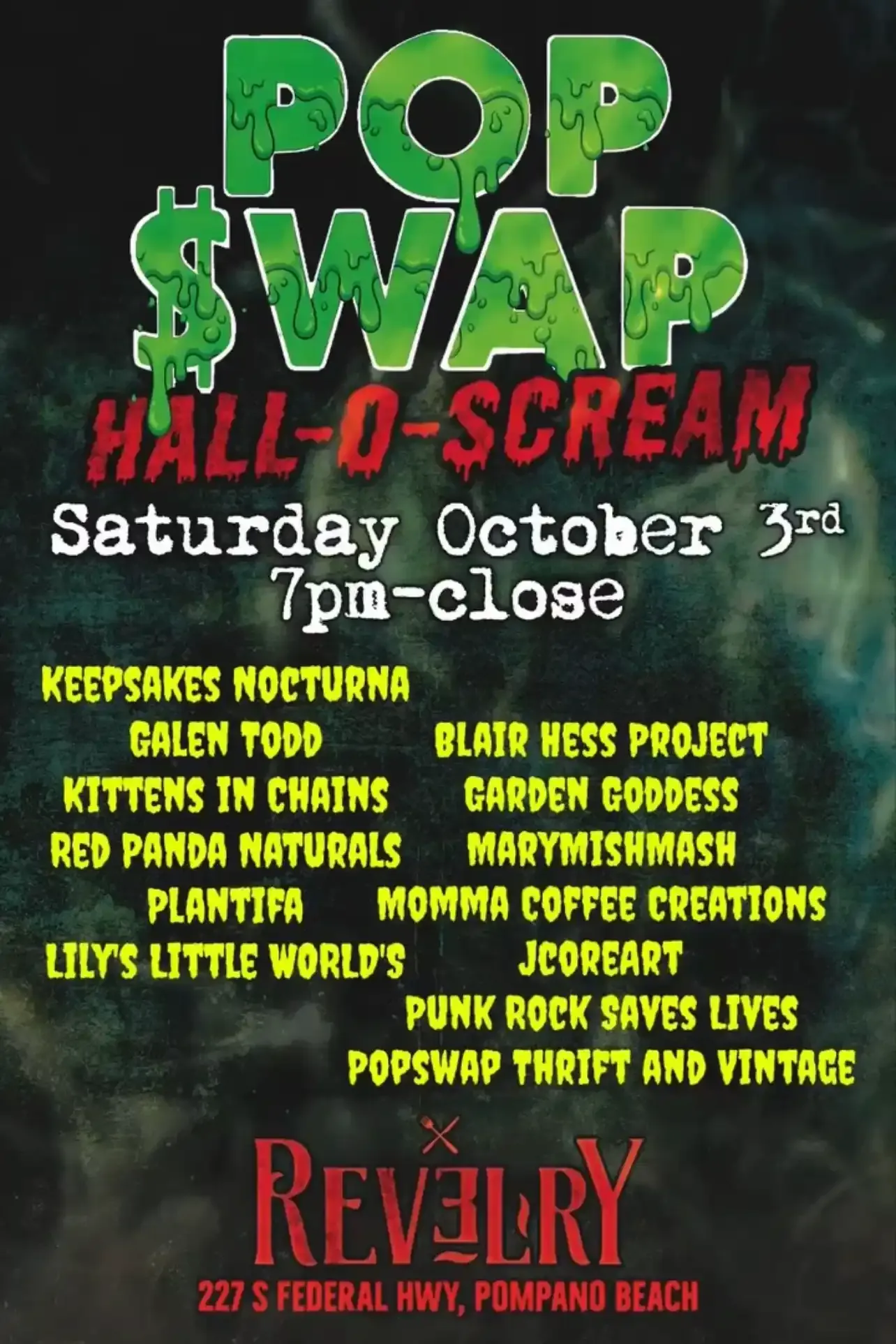 Popswap halloween event revelry pompano beach
