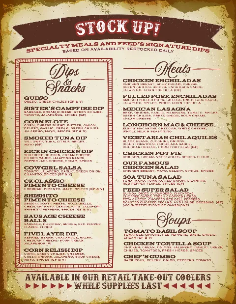 Cowgirl Kitchen, food