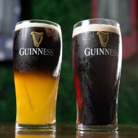 Two glasses of Guinness