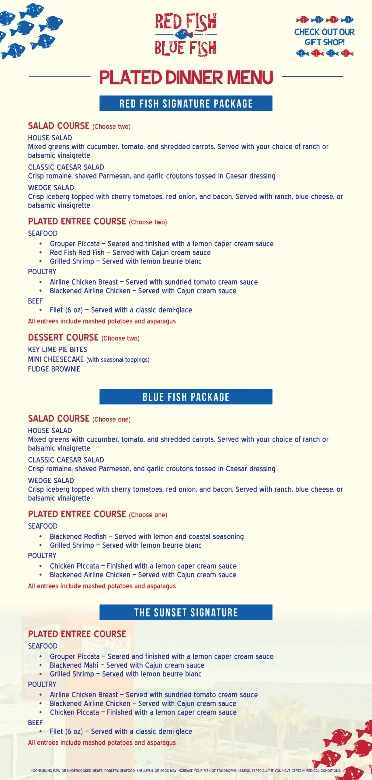 Plated Menu