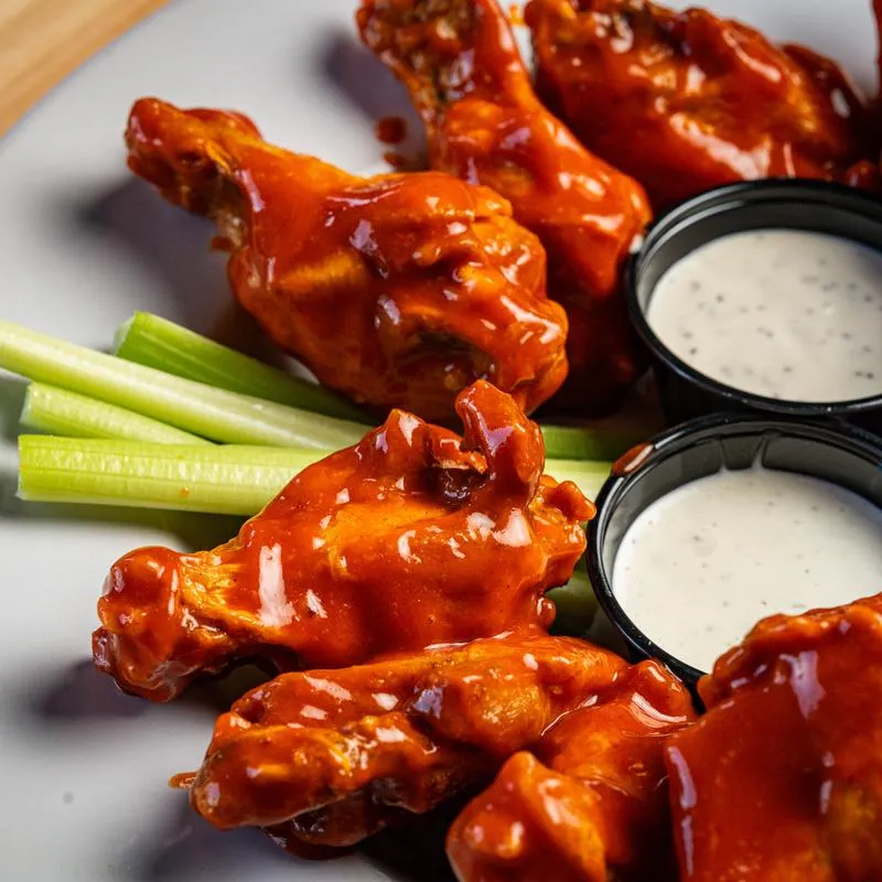 Fresh buffalo wings.