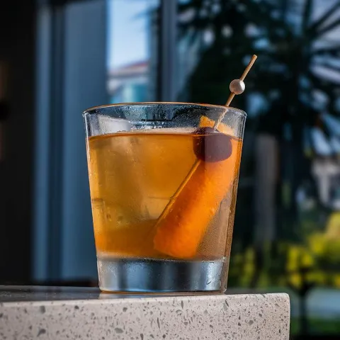 Old Fashioned cocktail.