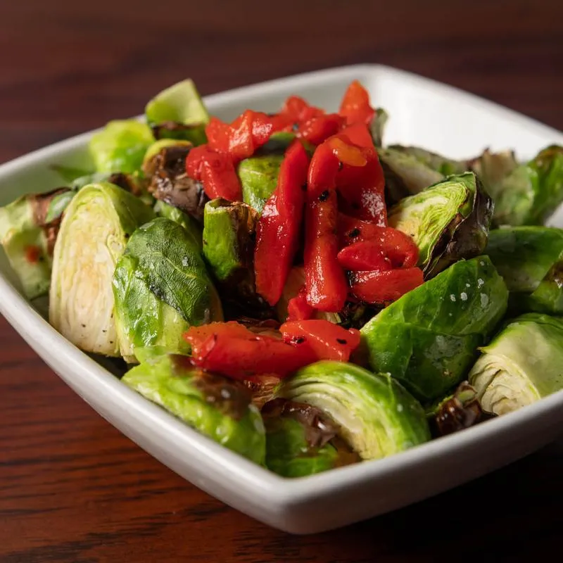 Brussels salad, closeup