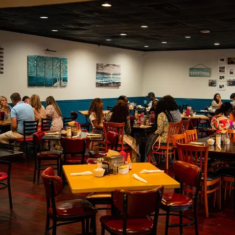 Interior, dining area.