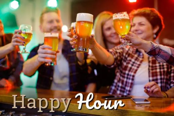 Happy Hour weekdays at Top Dawg Tavern