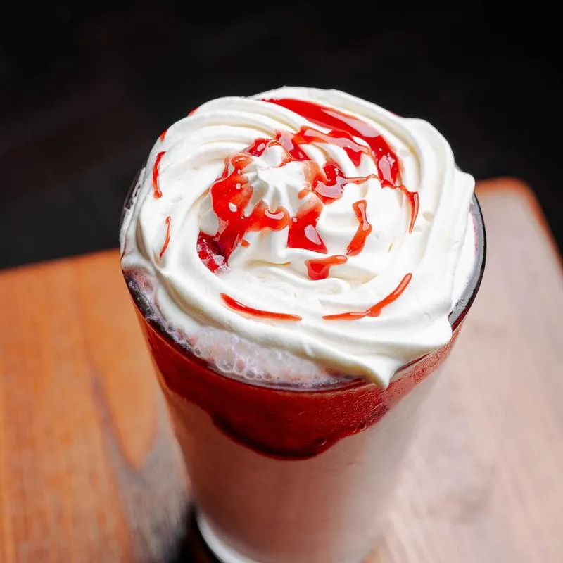 Glass of milk shake