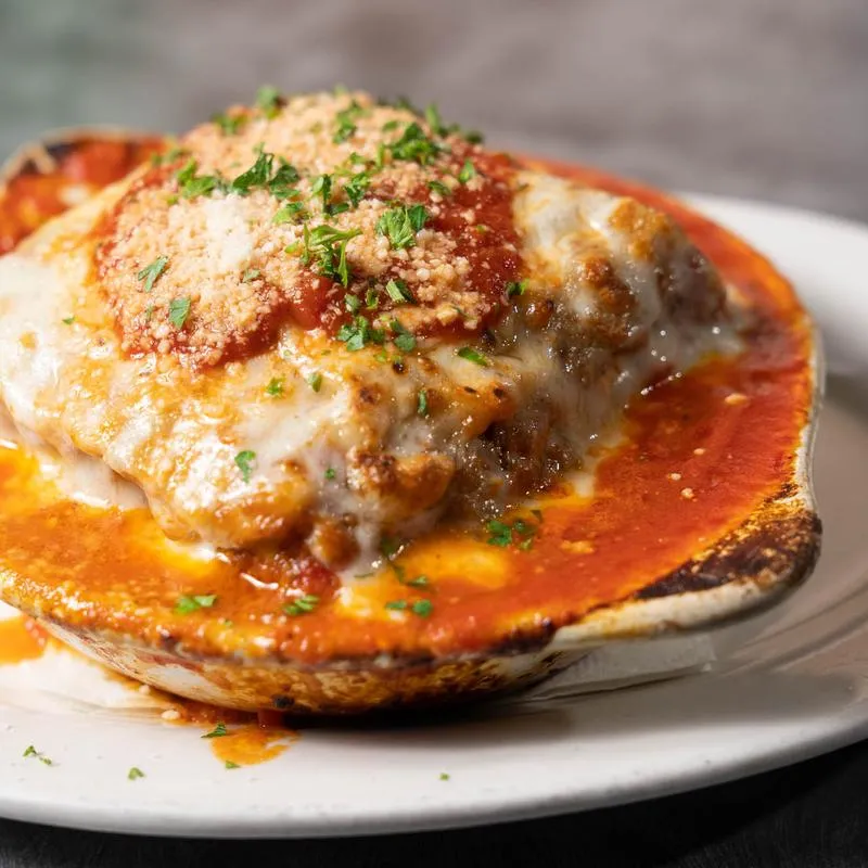 Lasagna on plate