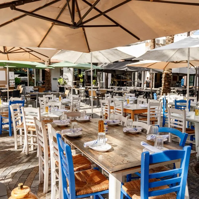 Exterior, tables and chairs, patio.
