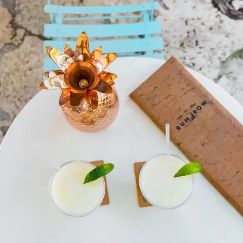 Rum row margaritas at Blue Flamingo Resort Key West