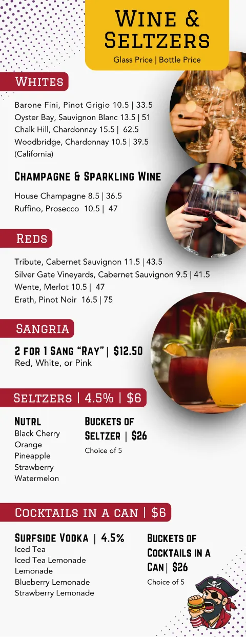 Tampa Burgers & Pirates, drink