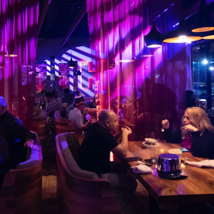 People enjoying dinner