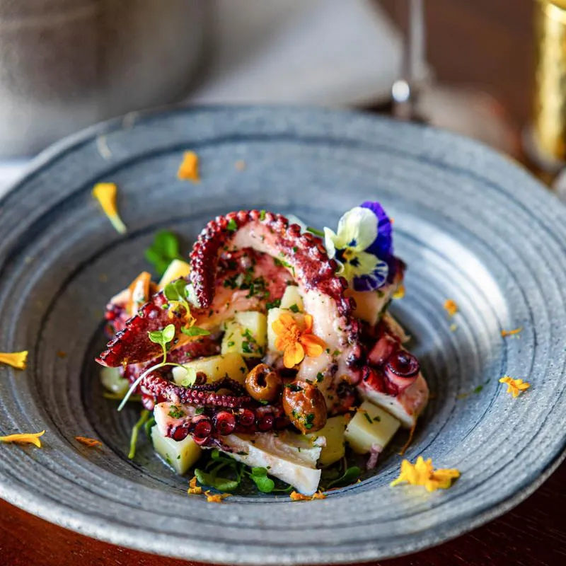 Octopus salad.