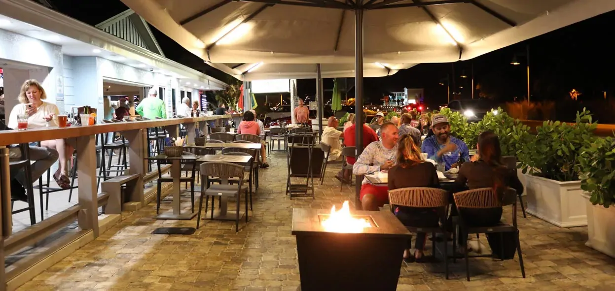 Our Restaurant Patio at Night