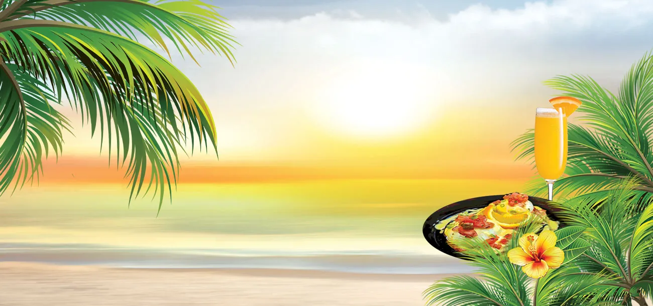 sunny tropical background for ht bistro ponce inlet fl