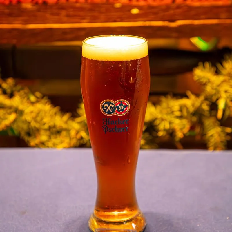A glass of beer.