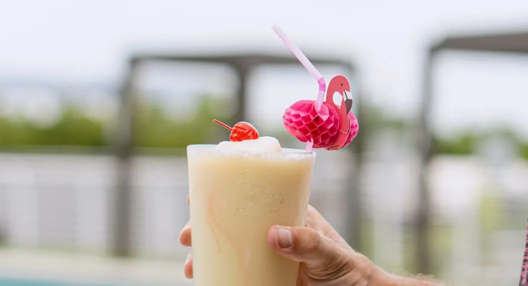 drink from nuvo suites at the rooftop pool