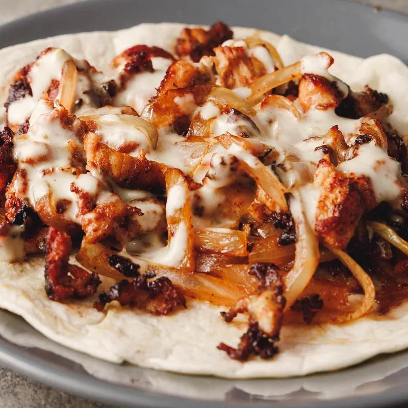 Big Daddy Taco with grilled chicken and chorizo.