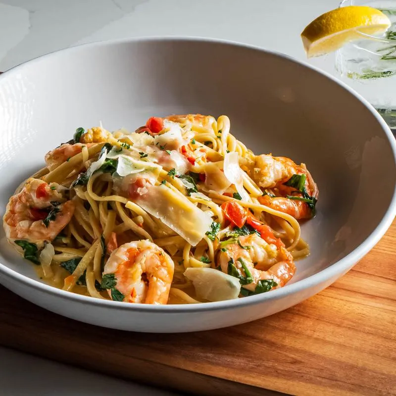 Shrimp scampi.