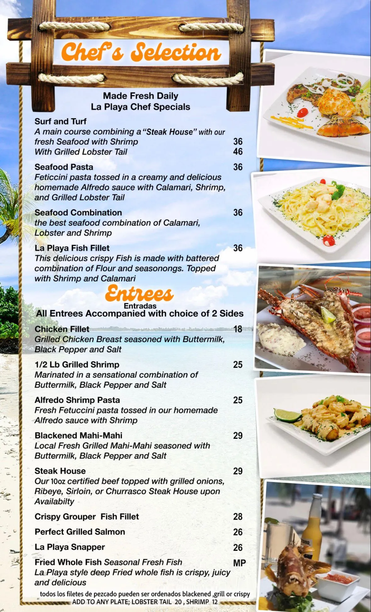 La Playa Grill, food