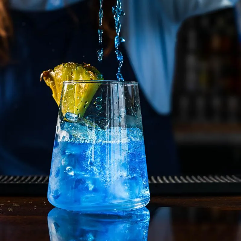 Blue cocktail.