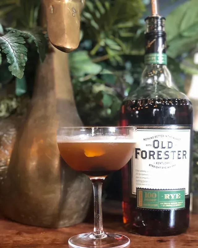 Introducing our second house cocktail...Sea Fever. Old Forester 100 proof rye bourbon, Cardamaro, Demerara, smoked sea salt mist, chocolate bitters, luxardo cherry, &amp; expressed orange peel. .
This