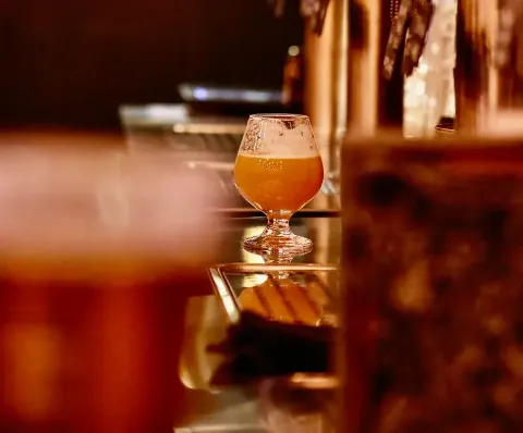 Craft beer taps at Quvo Tacos and Craft Beer