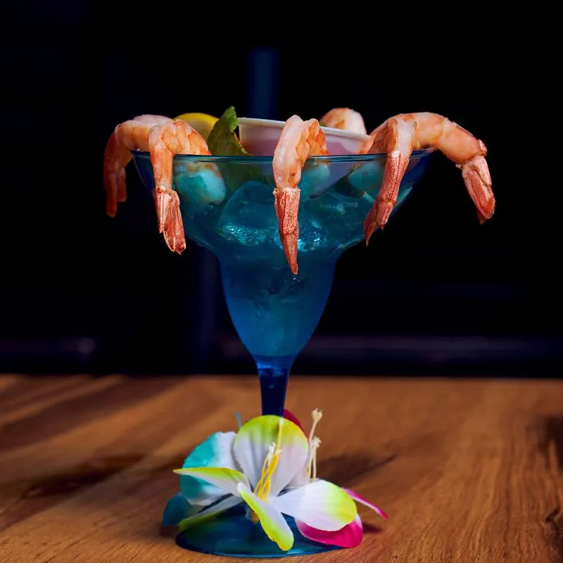 Shrimp cocktail.