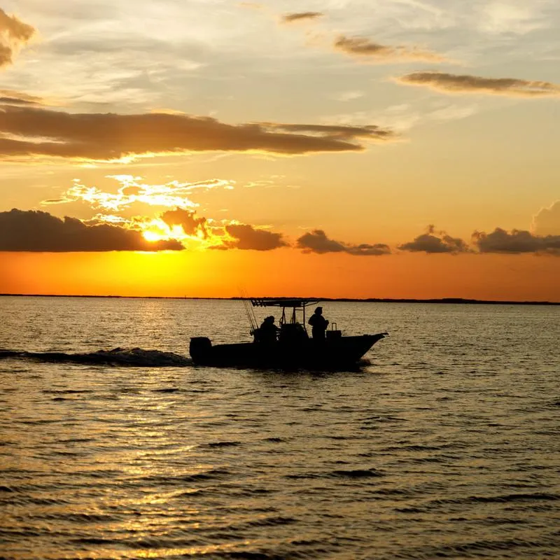 People in a boat.