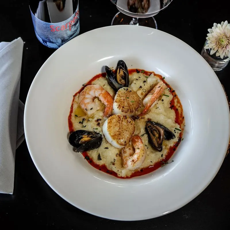 Seafood risotto.