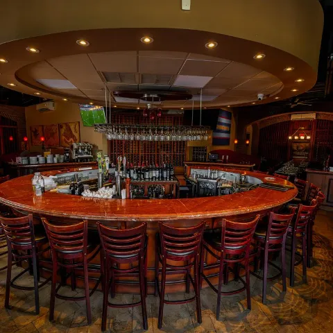 The bar area.