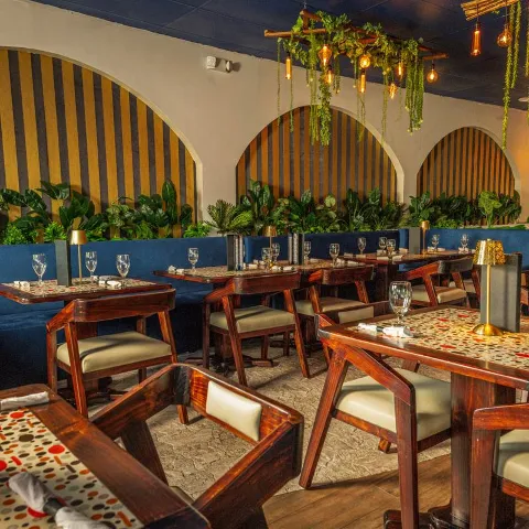 Interior, dining area.