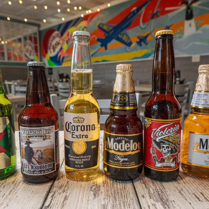 Bottled beer.
