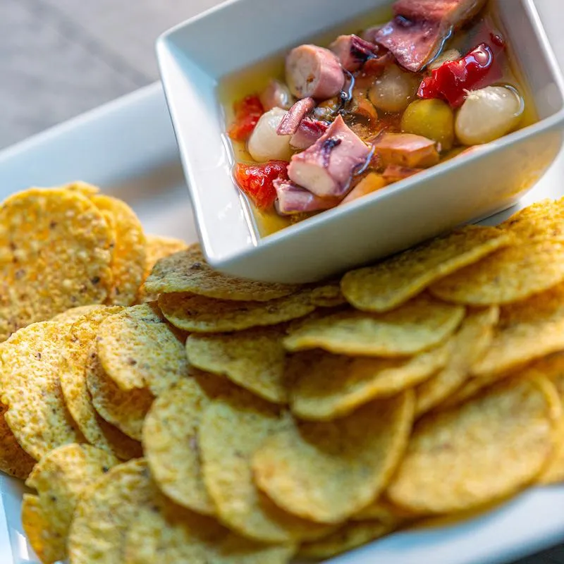Salad and snacks.