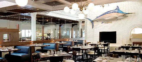 Interior of the City Fish Market restaurant.