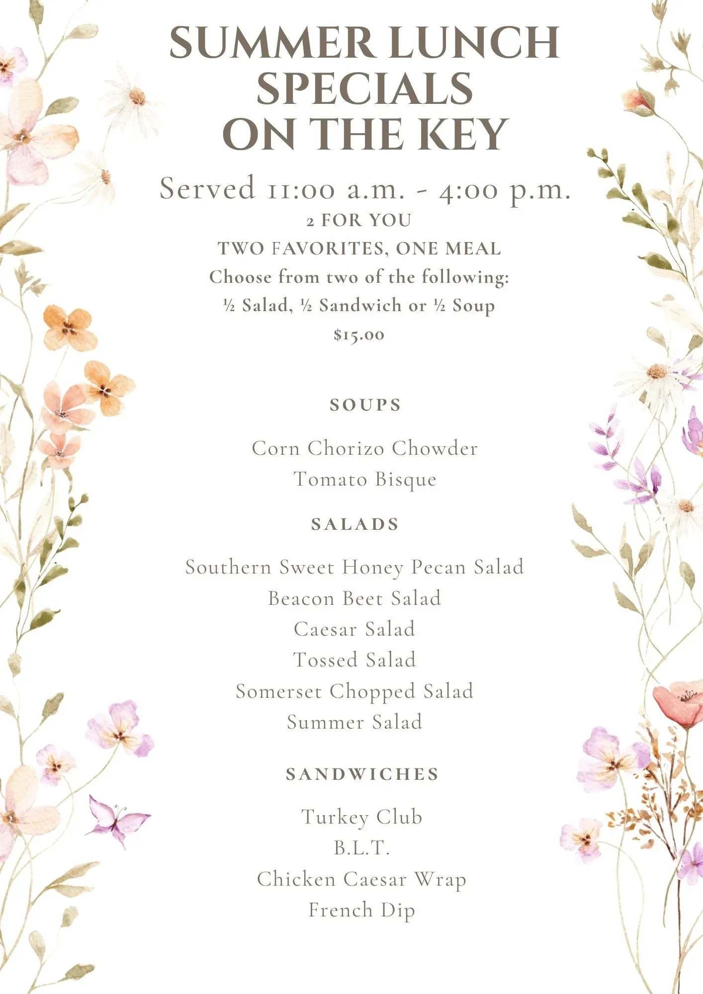 The Waverly, food