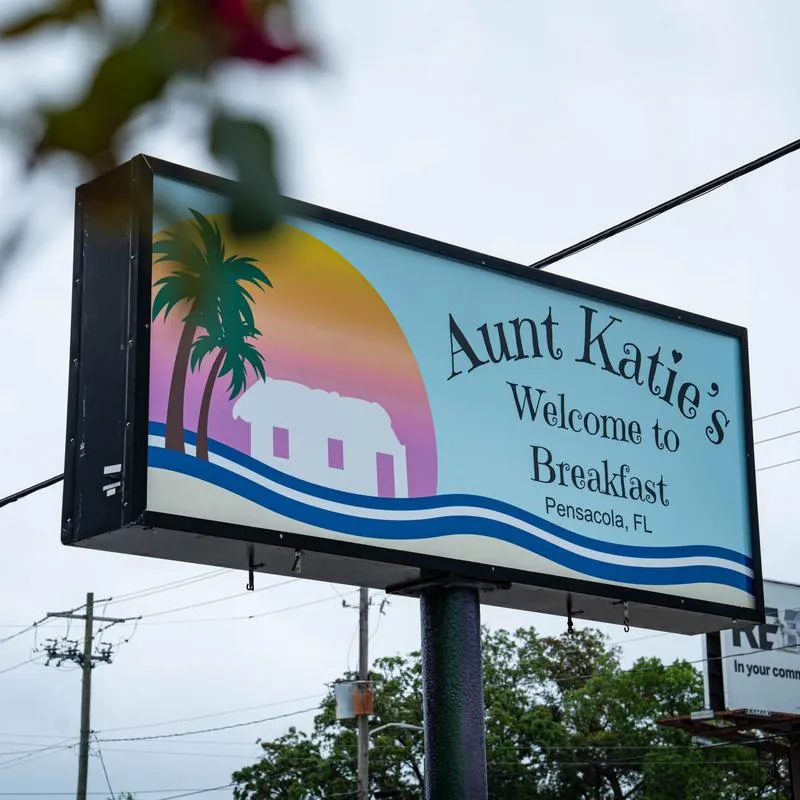 Restaurant signage.