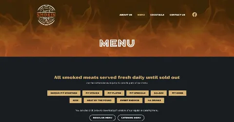 Jays Smokin BBQ, menu