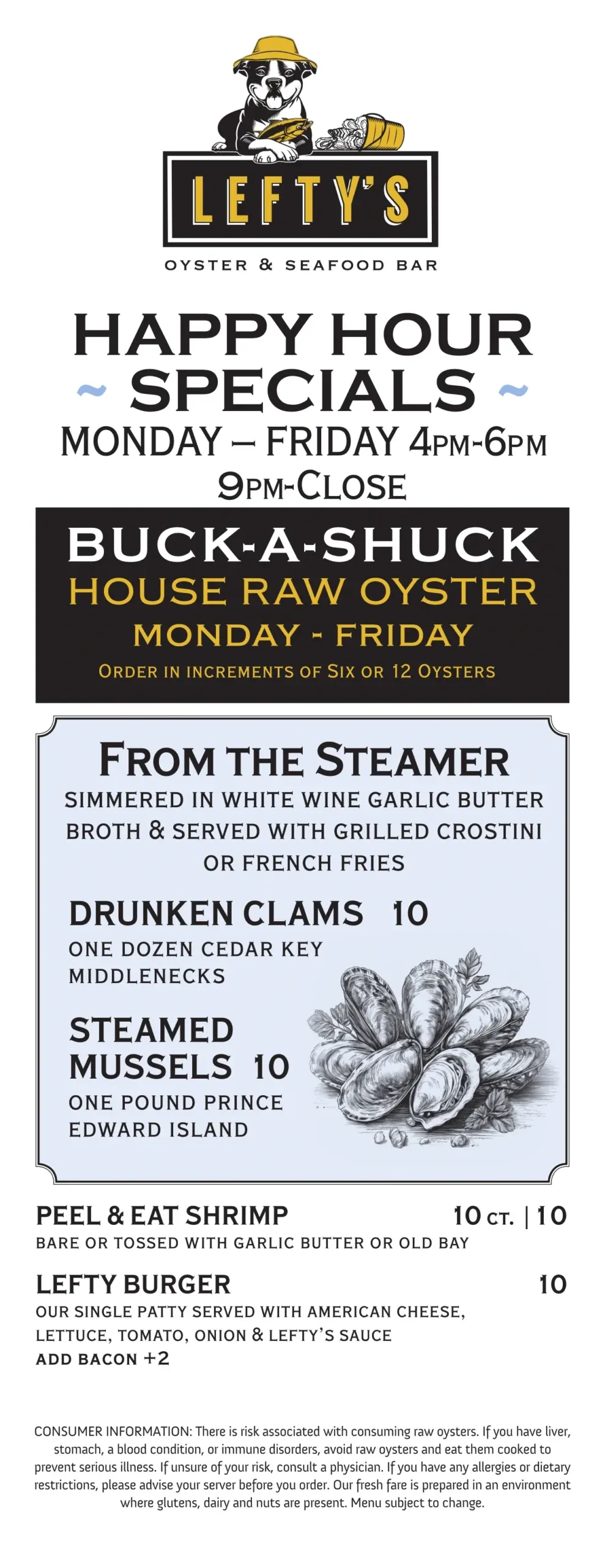 - Lefty's Oyster & Seafood Bar