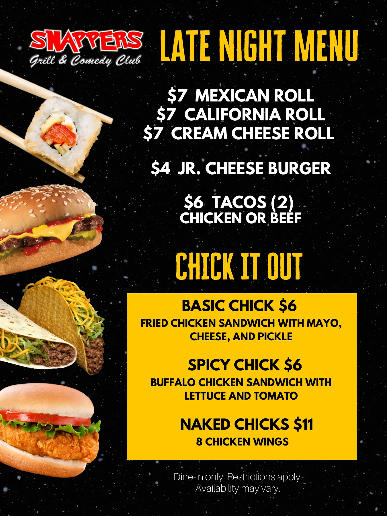 Snappers Grill and Comedy Club